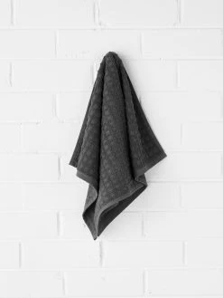 Waffle Hand Towel - Charcoal