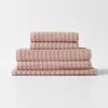Waffle Bath Towel Set - Pink Clay