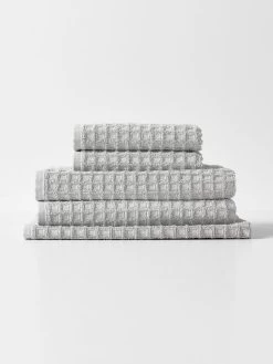 Waffle Bath Towel Set - Dove