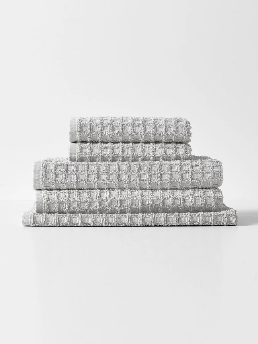 Waffle Bath Towel Set - Dove 3 Waffle Bath Towel Set - Dove
