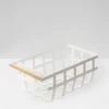 Yamazaki Tosca Single Handle Storage Basket -Homewares Shop yamazaki storage basket white 1