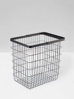 Yamazaki Tower Laundry Basket - Black 7 Yamazaki Tower Laundry Basket - Black -Homewares Shop yamazaki tower laundry wire basket black 2