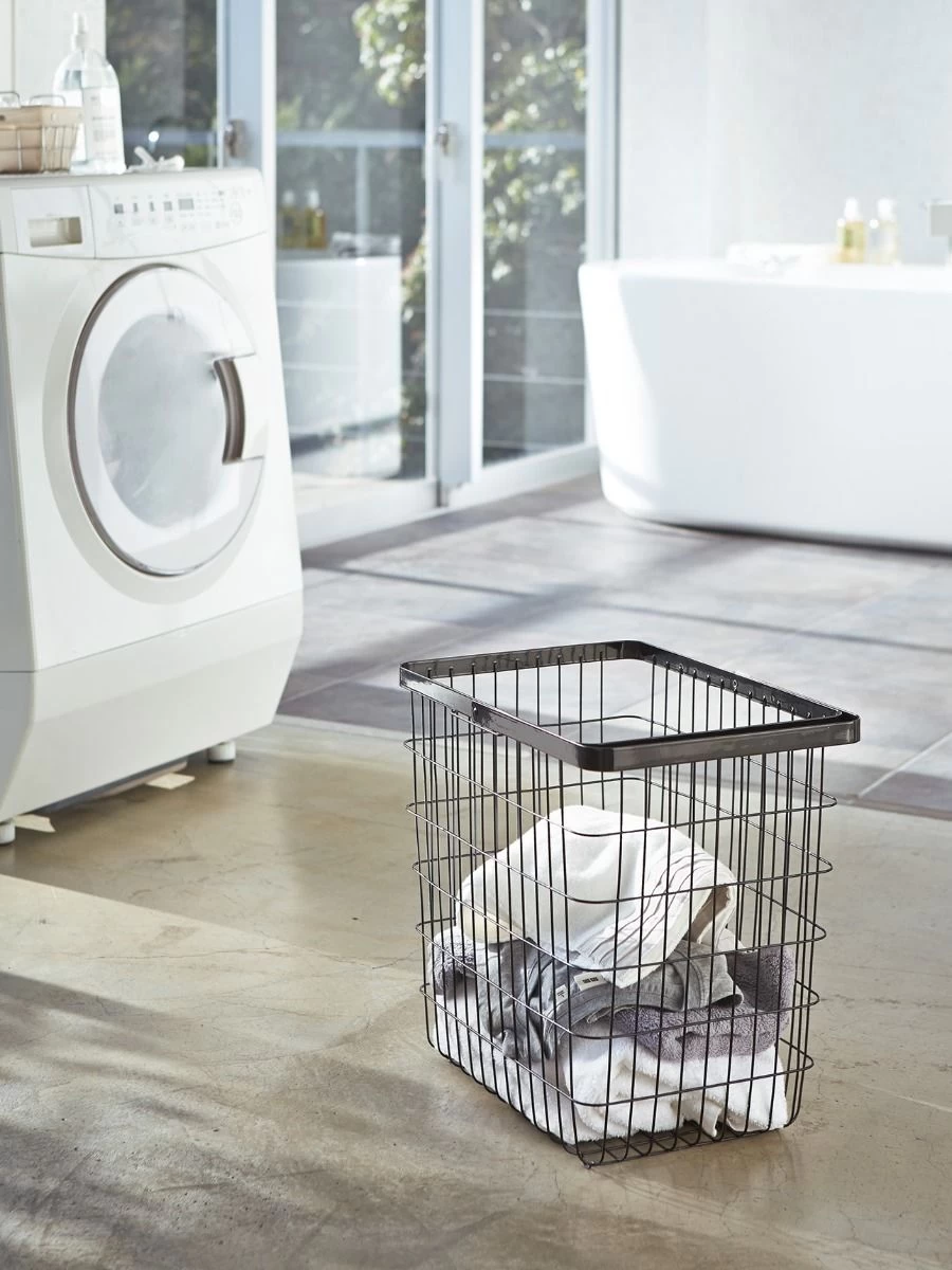 Yamazaki Tower Laundry Basket - Black 4 Yamazaki Tower Laundry Basket - Black - Image 2