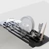 Yamazaki Tower Sink Drainer - Black 1 Yamazaki Tower Sink Drainer - Black -Homewares Shop yamazaki tower sink drainer black lifestyle 1